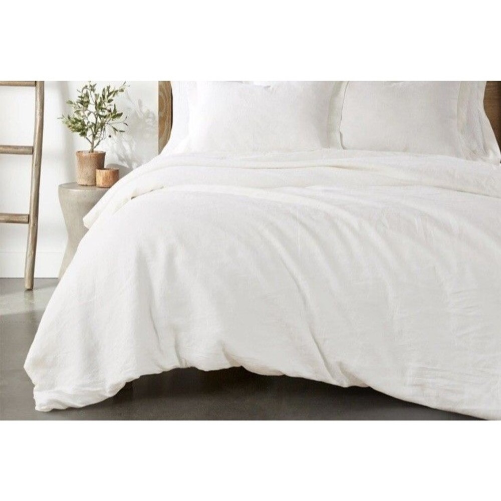 Levtex Home French Flax Washed Linen Queen Duvet Cover